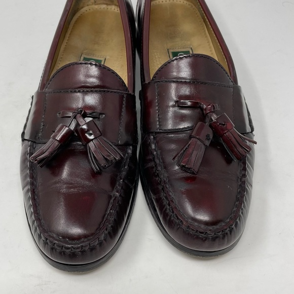 Cole Haan Burgundy Pinch Tassel Loafers Shoes 10.5 B - Picture 2 of 10
